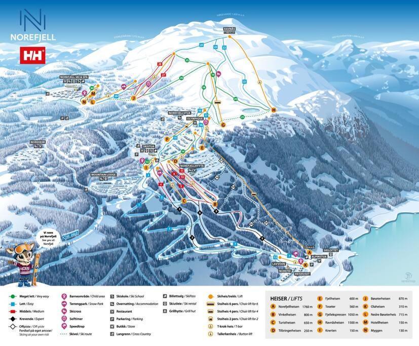 Ski In/Out, Amazing Views, 3 Bedrooms Noresund ภายนอก รูปภาพ